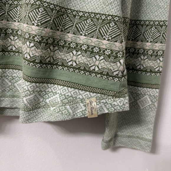 Old Ranch 1/4 Zip Pullover Sweatshirt Green Geometric Aztec Top Women Size S GUC - Picture 5 of 9